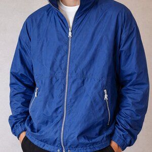 Vintage Kokanee, Blue Windbreaker Rain Jacket, size M, pockets